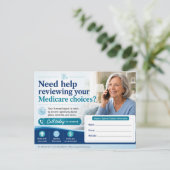 Medicare補償内容の見直しはお済みですか ポストカード | 保険の年齢 (スタンド正面)