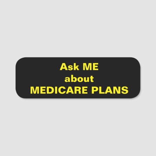 MEDICARE 頼 PLANS SQUARE Nametagについて 名札 (正面)