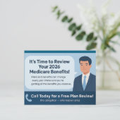 Medicare AEP 2026 Plan Review Postcard シーズンポストカード (スタンド正面)