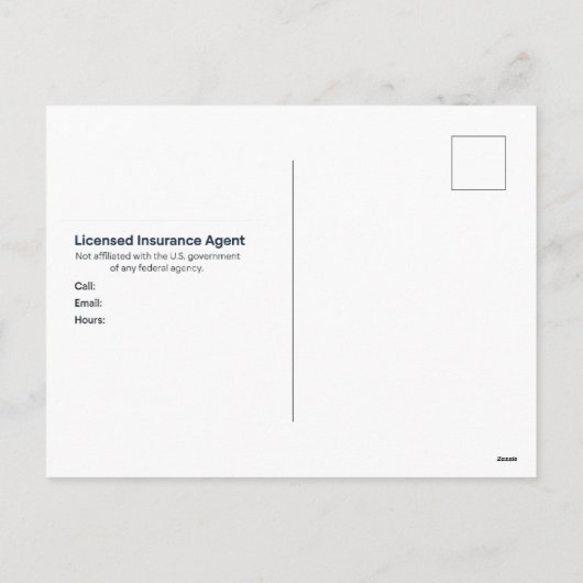 Medicare AEP 2026 Plan Review Postcard シーズンポストカード (裏面)