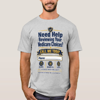 Medicare Agent Call Me Tシャツ|カスタム電話番号 Tシャツ