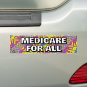 MEDICARE FOR ALL (単語を変更できる) バンパーステッカー (車上)