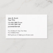 Medicare Insurance Agent Simple 名刺 (裏面)