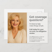 Medicare Postcard – Elegant Southern Agent Design シーズンポストカード (正面/裏面)