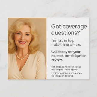 Medicare Postcard – Elegant Southern Agent Design シーズンポストカード