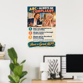 Medicare Sales Floor Poster ABC 遵守を忘れずに ポスター (ホームオフィス)