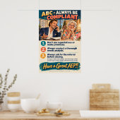 Medicare Sales Floor Poster ABC 遵守を忘れずに ポスター (キッチン)