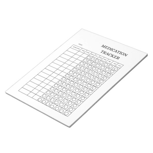 Medication Tracker Log Book ノートパッド (アングル)