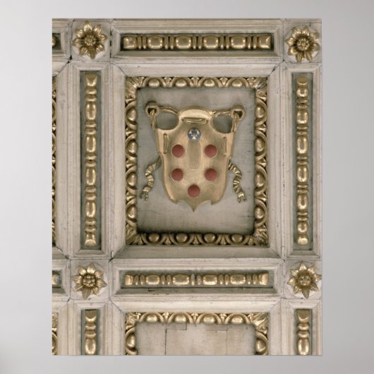 Medici coat of arms, from the soffit of the church ポスター (正面)