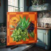 Medicinal Herbs Kitchen Accent Tile タイル