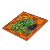 Medicinal Herbs Kitchen Accent Tile タイル (側面)