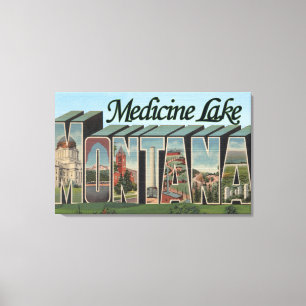 medicine湖、モンタナ キャンバスプリント