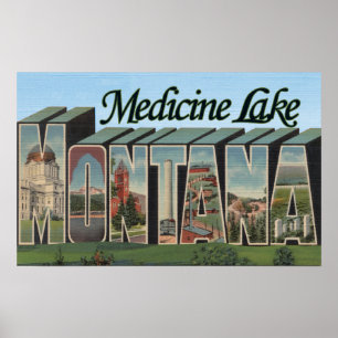 medicine湖、モンタナ ポスター