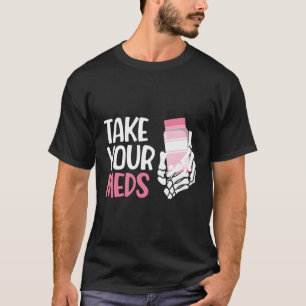 Medicine薬の薬を飲むMed Aide薬 Tシャツ