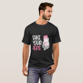 Medicine薬の薬を飲むMed Aide薬 Tシャツ (正面フル)
