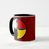 Medicine Wheel Cross Native American Coffee Mug マグカップ (正面左)