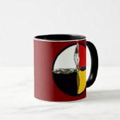 Medicine Wheel Cross Native American Coffee Mug マグカップ (正面右)