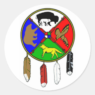 Medicine Wheel - White Buffalo Woman ラウンドシール