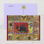 MEDIEVAL BESTIARY,BLACK HEDGEHOG KING and ANIMALS  ポストカード (正面/裏面)