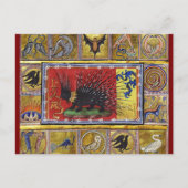MEDIEVAL BESTIARY,BLACK HEDGEHOG KING and ANIMALS  ポストカード (正面)