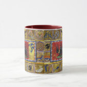 MEDIEVAL BESTIARY,BLACK HEDGEHOG KING and ANIMALS  マグカップ (中央)