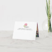 "Medieval Blooms"デザインの折りたたみ式サンキューカード サンキューカード (裏面)
