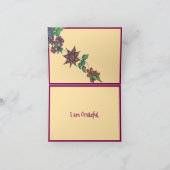 'Medieval Blooms' design Folded Thank You Card サンキューカード (内部)