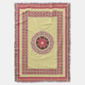 Medieval Byzantine-Sicilian Style Throw Blanket スローブランケット (正面縦)