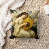 Medieval Castle Woman With Lyre クッション (ブランケット)