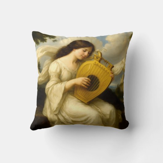 Medieval Castle Woman With Lyre クッション (裏面)