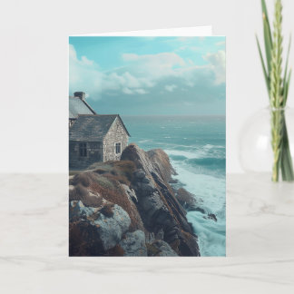 Medieval Cottage on a Cliff カード