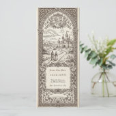 Medieval Crest Wedding Bookmark Save The Date 招待状 (スタンド正面)
