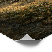 Medieval Fairy Tale Queen In Woods With Harp ポスター (角)