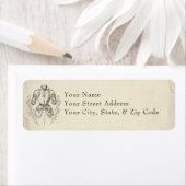 Medieval Fantasy Armor Black Etching Wedding ラベル (インサイチュ)