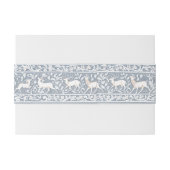 Medieval Fantasy Deer Blue Gold Etching Wedding 招待状ベリーバンド (裏面例)