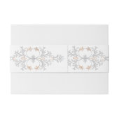 Medieval Fantasy Frame Blue Gold Etching Wedding 招待状ベリーバンド (裏面例)