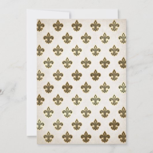 Medieval Fantasy Monogram Crest Wedding 招待状 (裏面)