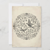 Medieval Fantasy Vintage Black Etching Wedding 招待状 (裏面)