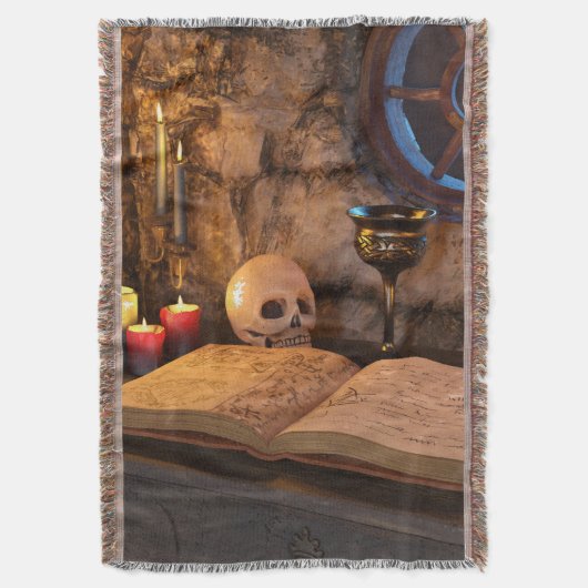 Medieval Fantasy Wizard's Study スローブランケット (正面縦)