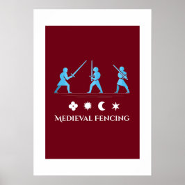 Medieval Fencing – Minimal Knight Guards Poster ポスター