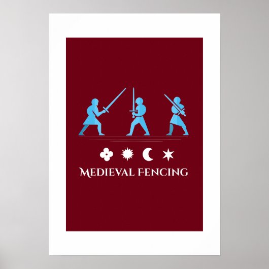 Medieval Fencing – Minimal Knight Guards Poster ポスター (正面)