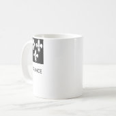 Medieval France Heraldic Print Monochromatic Art コーヒーマグカップ (正面左)