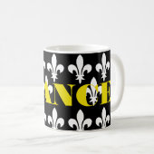 Medieval France Heraldic Print Monochromatic Art コーヒーマグカップ (正面右)