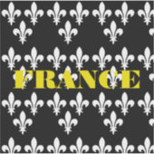 Medieval France Heraldic Print Monochromatic Art シール (正面)