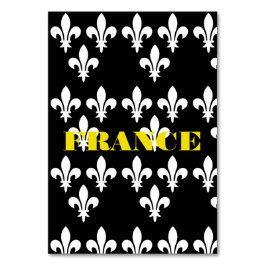 Medieval France Heraldic Print Monochromatic Art テーブルナンバー
