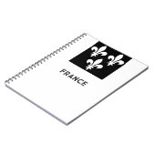 Medieval France Heraldic Print Monochromatic Art ノートブック (左側)