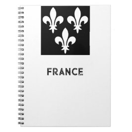 Medieval France Heraldic Print Monochromatic Art ノートブック