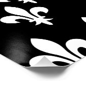 Medieval France Heraldic Print Monochromatic Art ポスター (コーナー)