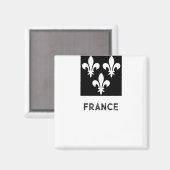 Medieval France Heraldic Print Monochromatic Art マグネット (正面/裏面)