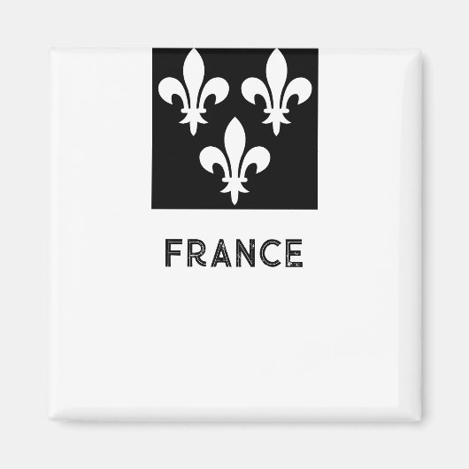 Medieval France Heraldic Print Monochromatic Art マグネット (正面)